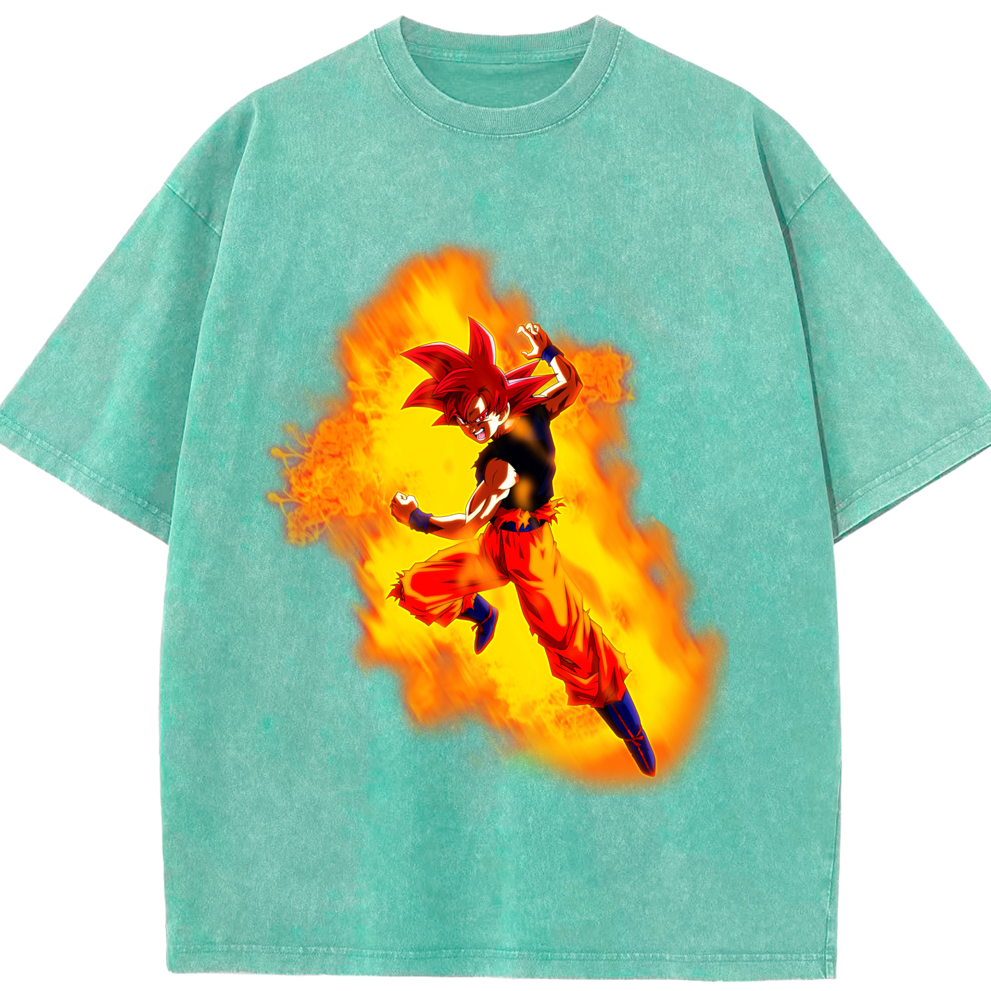 （画像用） ドラゴンボール 孫悟空（そん ごくう）Son Goku カカロット DRAGON BALL Kakarotto 綿100% ヴィンテージ風 半袖Tシャツ（フロントプリント）